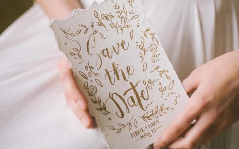 How to Pick a Wedding Date - Save the Date card